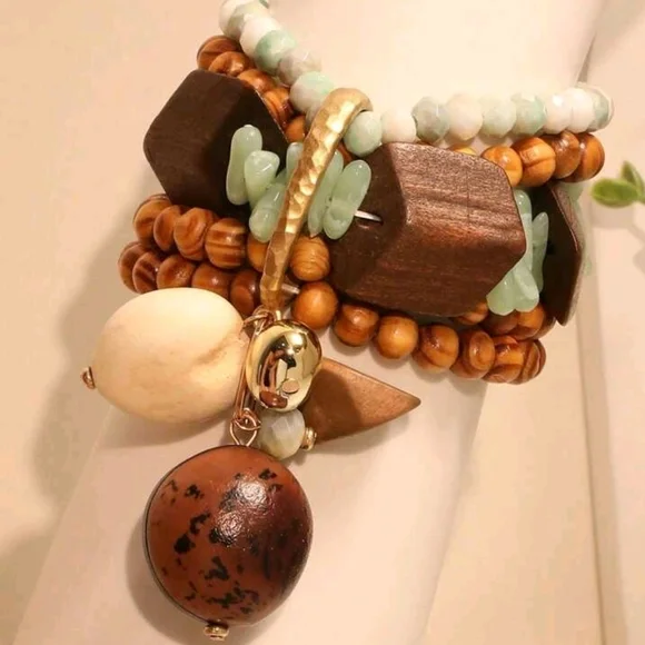Bohemian Multi Layered Bracelet Set - Picture 1 of 3